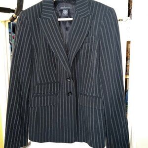 Moda International Vintage Pin Stripe Blazer Jacket in Size 6 (Black/White)
